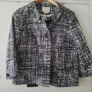 Kate Spade black and white blazer, size 8